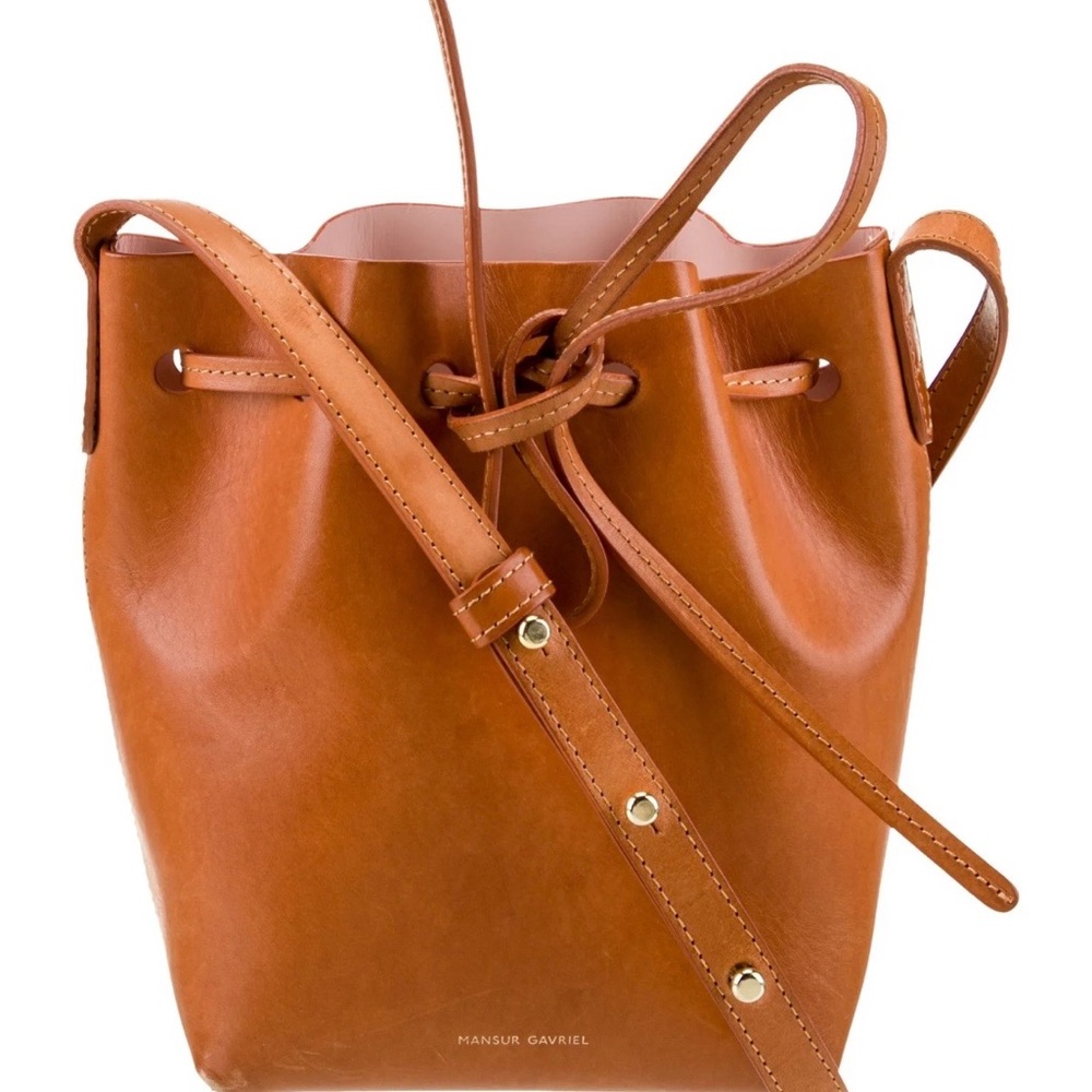 Mansur Gavriel Bucket Bag in Cammello vegetable-tanned leather
